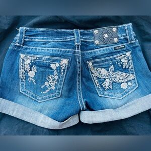 Miss Me Birds and Rhinestone shorts